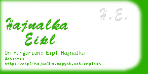 hajnalka eipl business card